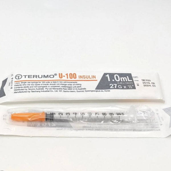 5x Insulin Syringe 1ml - Image 2