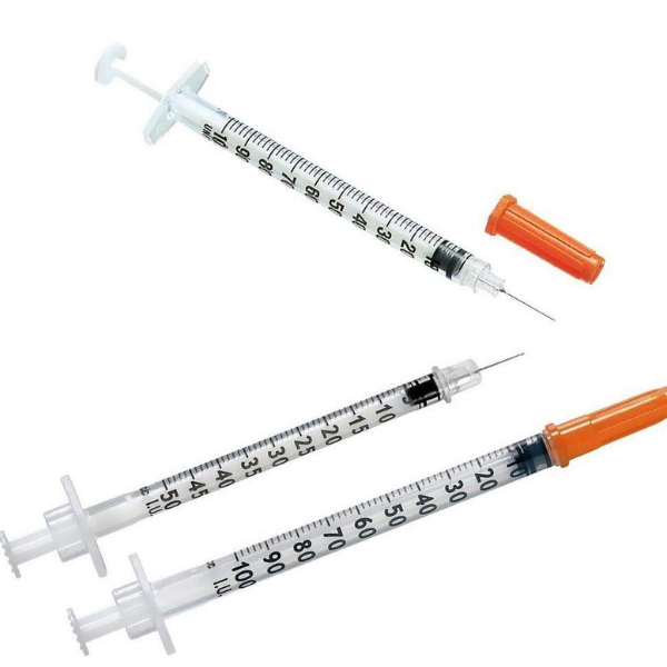 5x Insulin Syringe 1ml
